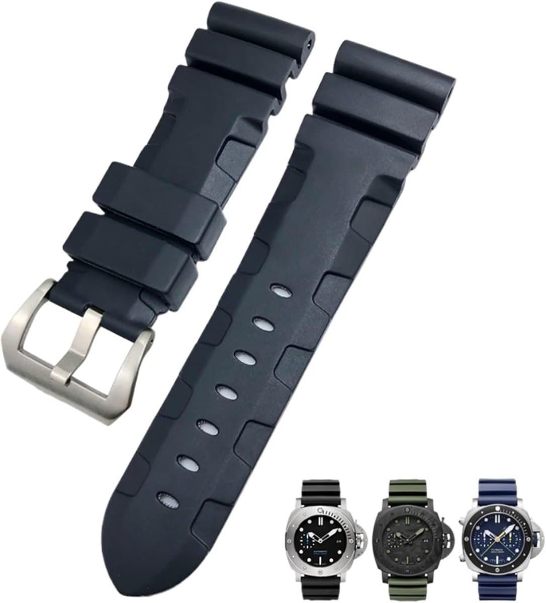 Horlogeband - Armband - Dagelijks gebruik - Verstelbare lengte - 24mm - Blauw