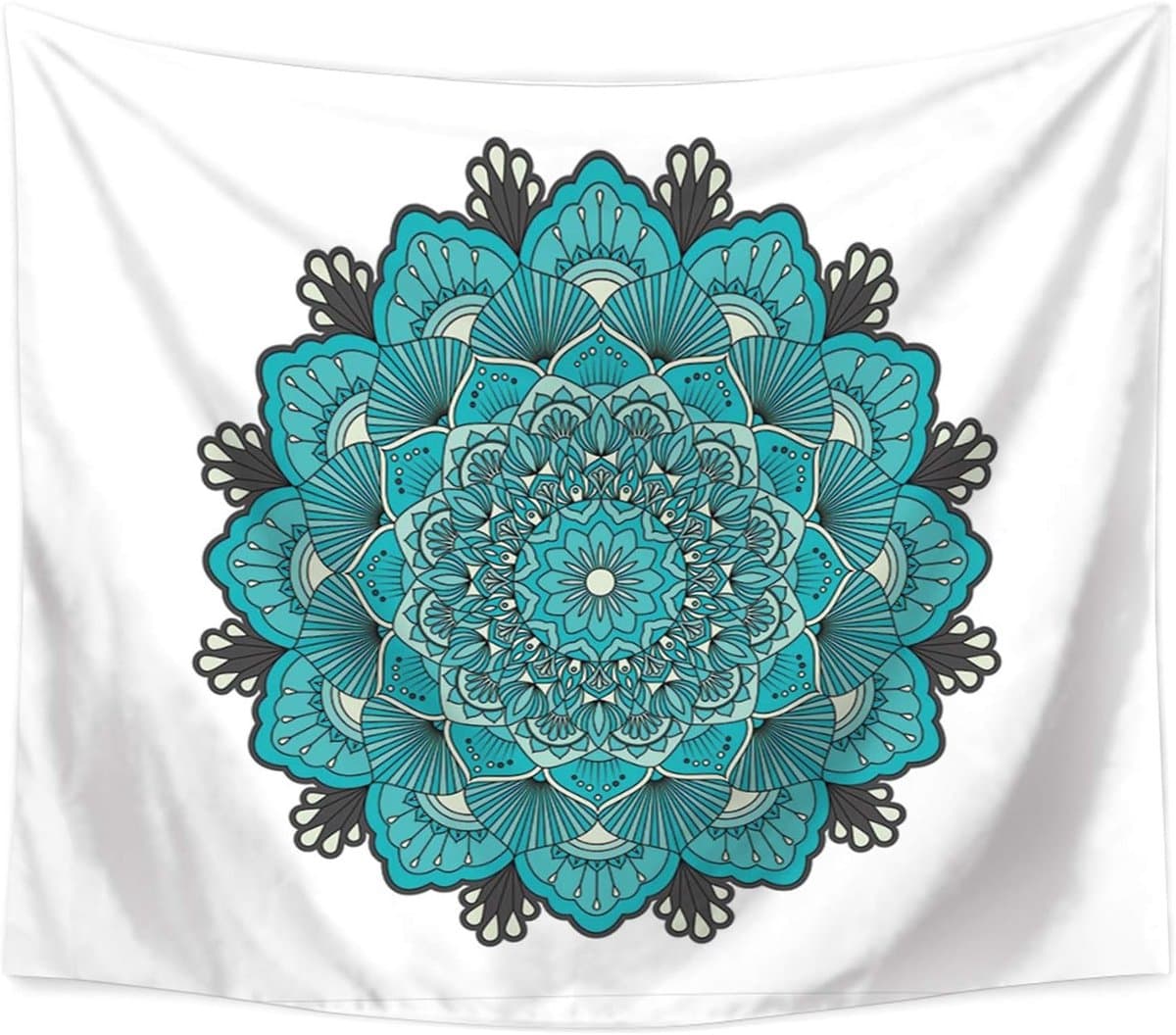 Wandkleed Polyester - Wanddoek Decoratie - Woonkamer Aankleden - Multifunctioneel Gebruik - 90x75cm - Blauw