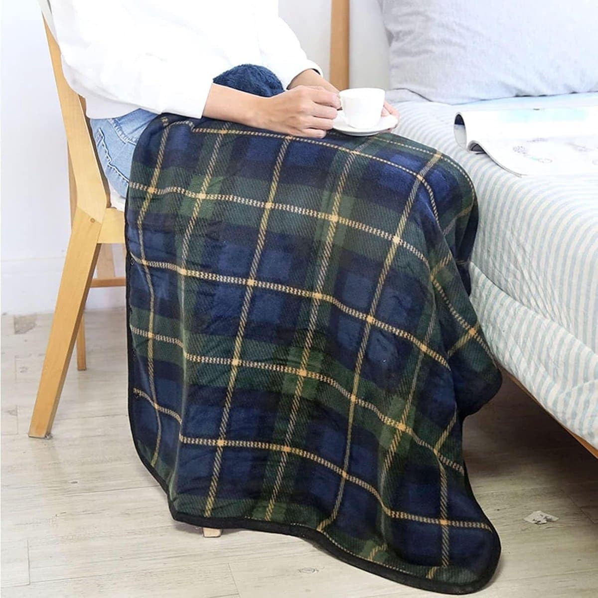 Rolstoel Deken - Warme Sjaal - Comfort Bieden - Zacht Flanel - 80x130 cm - Grijs