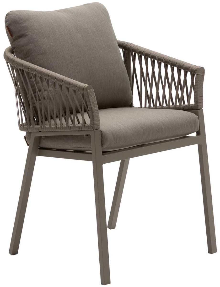 Set van 2 tuinstoelen van aluminium en gevlochten touw ORIENGO