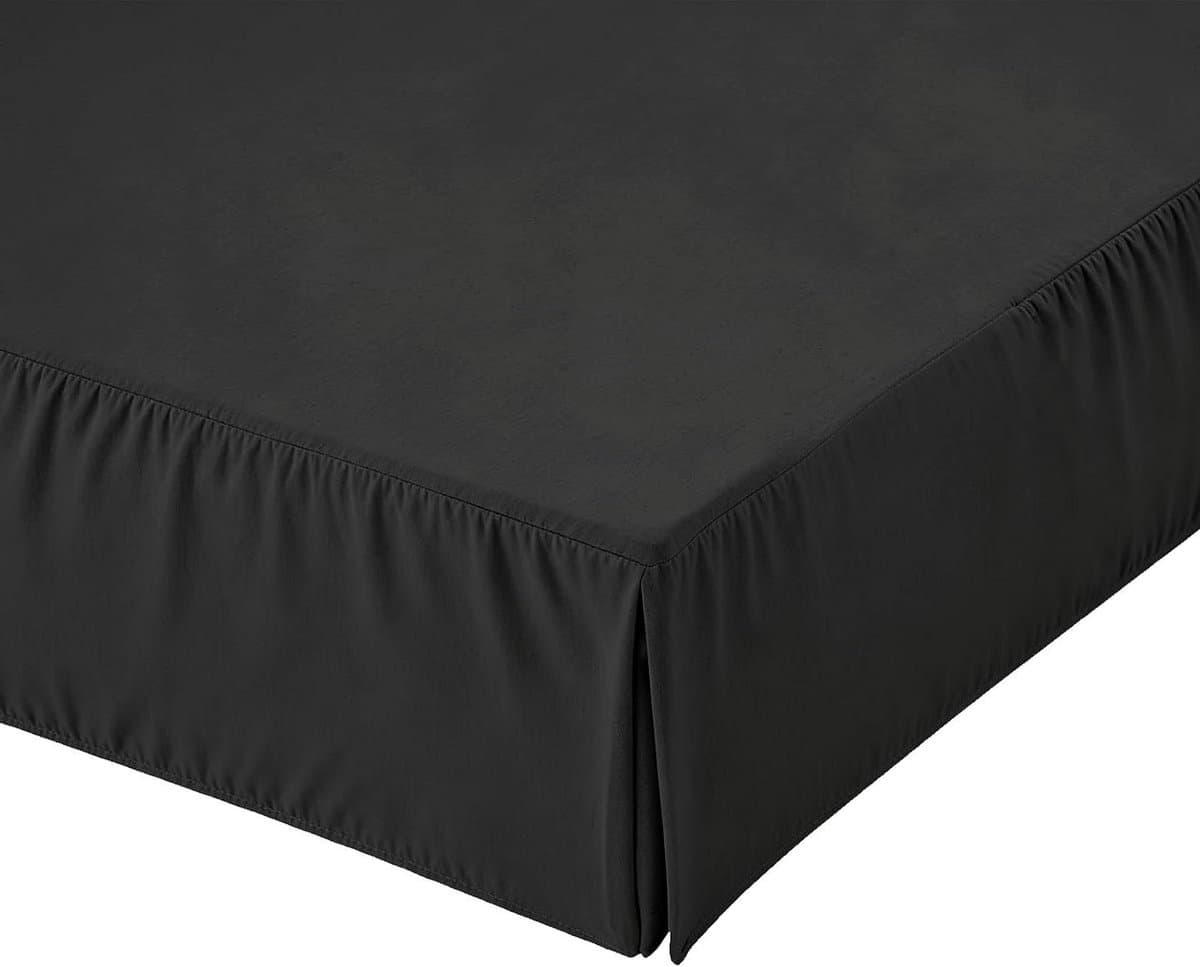 Matrasrok - Bedrok - Bed Beschermen - Verdikte Geborstelde Stof - 180 x 200 x 30 cm - Zwart