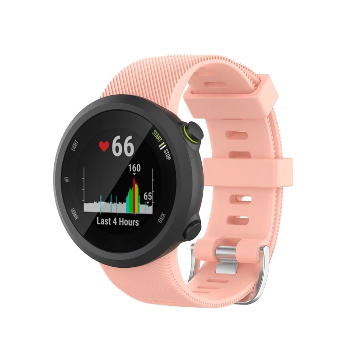 Voor Garmin Forerunner 45/Forerunner 45 S Universele Twill Effen Kleur Siliconen Horlogeband (Roze)