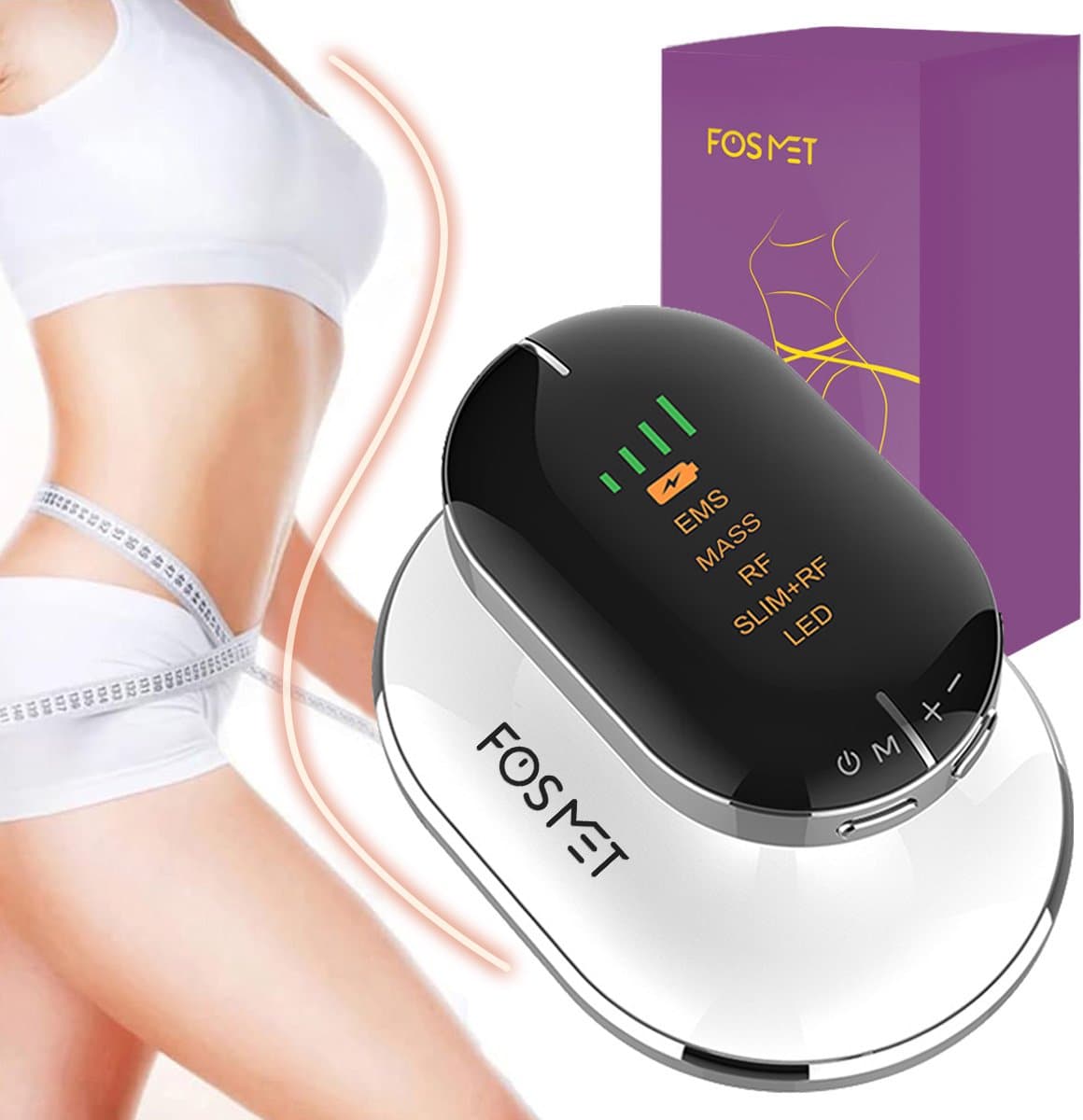 FOSMET Cellulites Apparaat - Anti Cellulitis Apparaat - Cupping Apparaat - Gua Sha - Body Massager - Rugmassage Apparaten - Nekmassage Apparaat - Beenmassage Apparaat-met RF en LED, lichaamscontouren