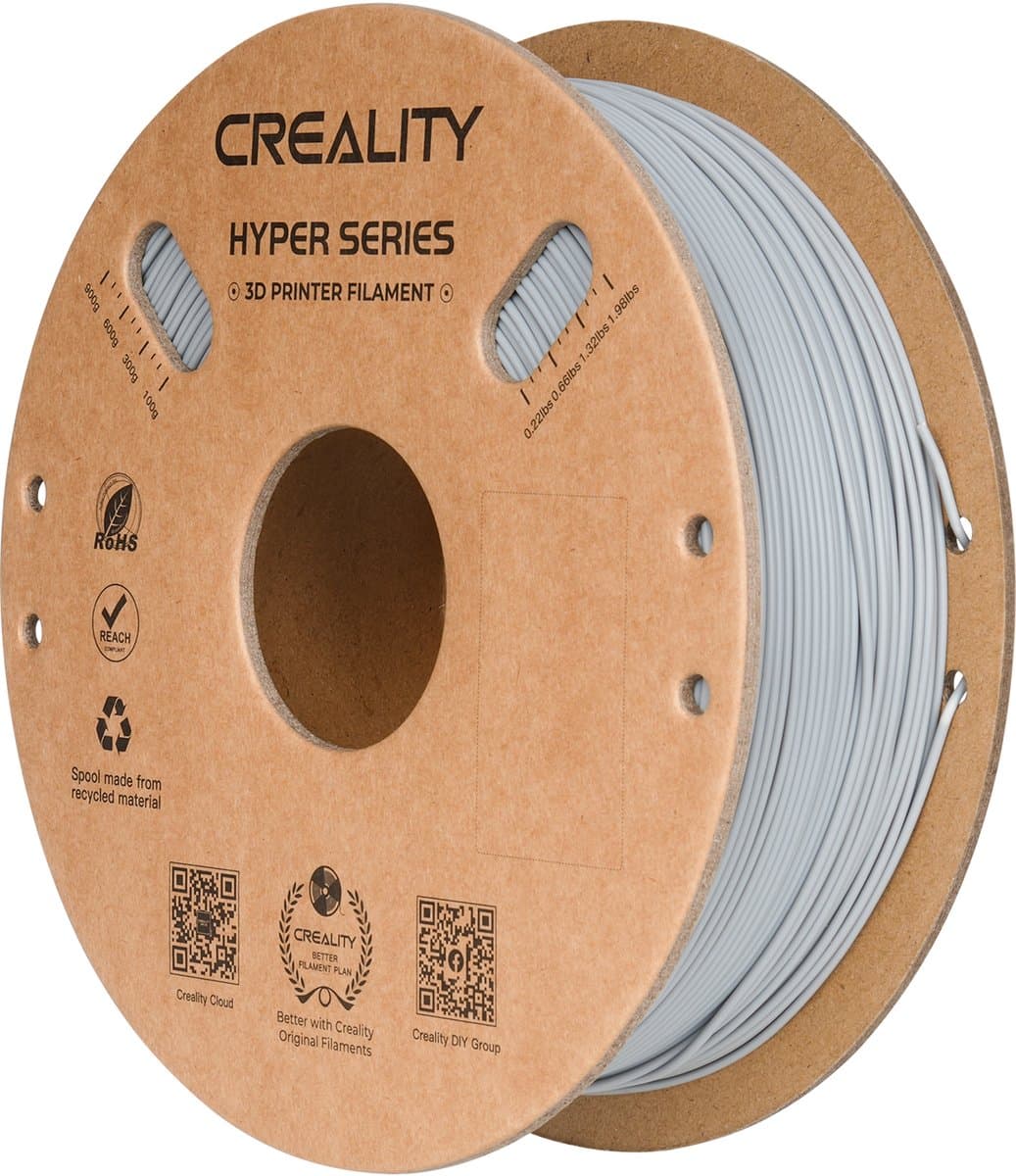 CREALITY HYPER PLA FILAMENT - 1.75 MM - 1 KG - GRIJS