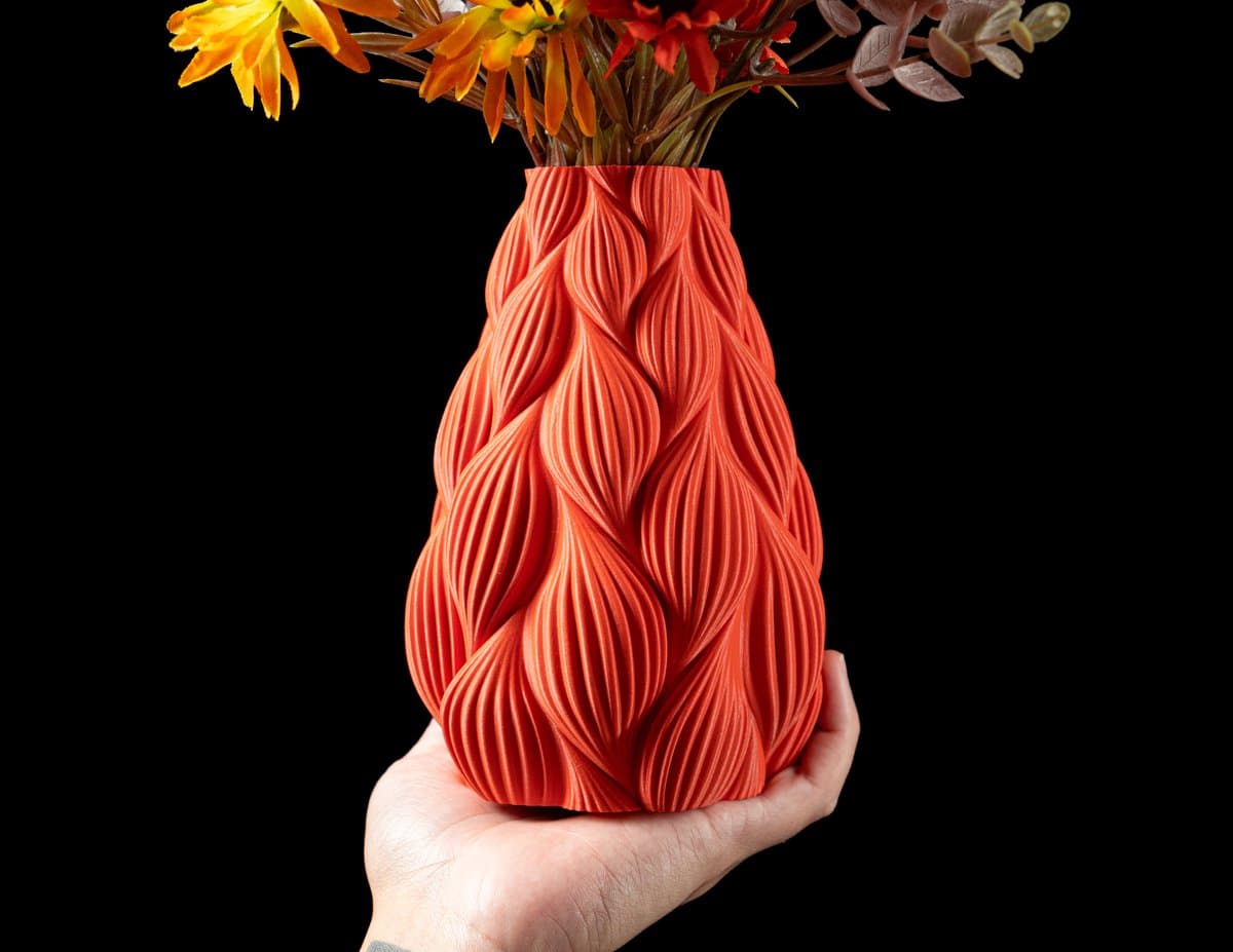 Skushy Vaas Ripple - Geschikt voor LEGO Bloemen en Bouwsteenbloemen - Moderne Designvaas voor Droogbloemen en Kunstbloemen - Sculpturale Decoratieve Vaas - Premium Woondecoratie