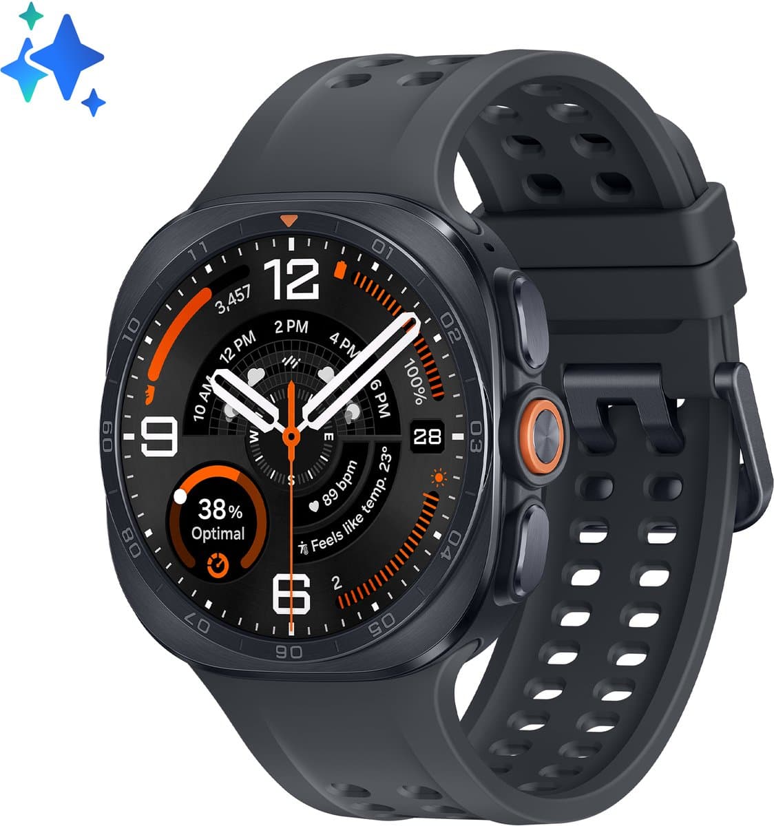 Samsung Galaxy Watch Ultra2 47 mm - LTE Smartwatch Titanium Grijs