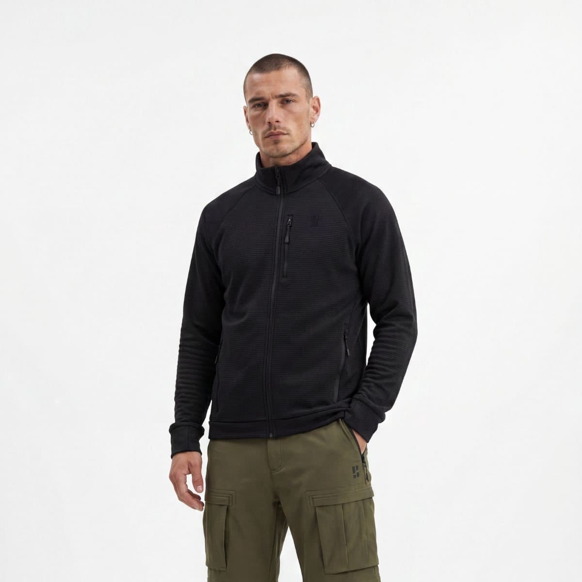Poederbaas Outdoor Vest Heren - Waffle Jacket - Lichtgewicht & Ademend - Wandelvest & outdoor activiteiten - Zwart - Maat XXL