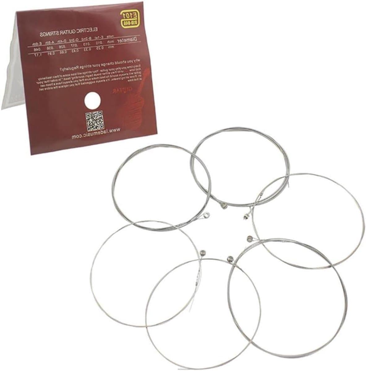 Gitaarsnaren Set - Elektrische Gitaar - Muziek Maken - Nikkel Legering - 6 Stuks - Zilverkleurig