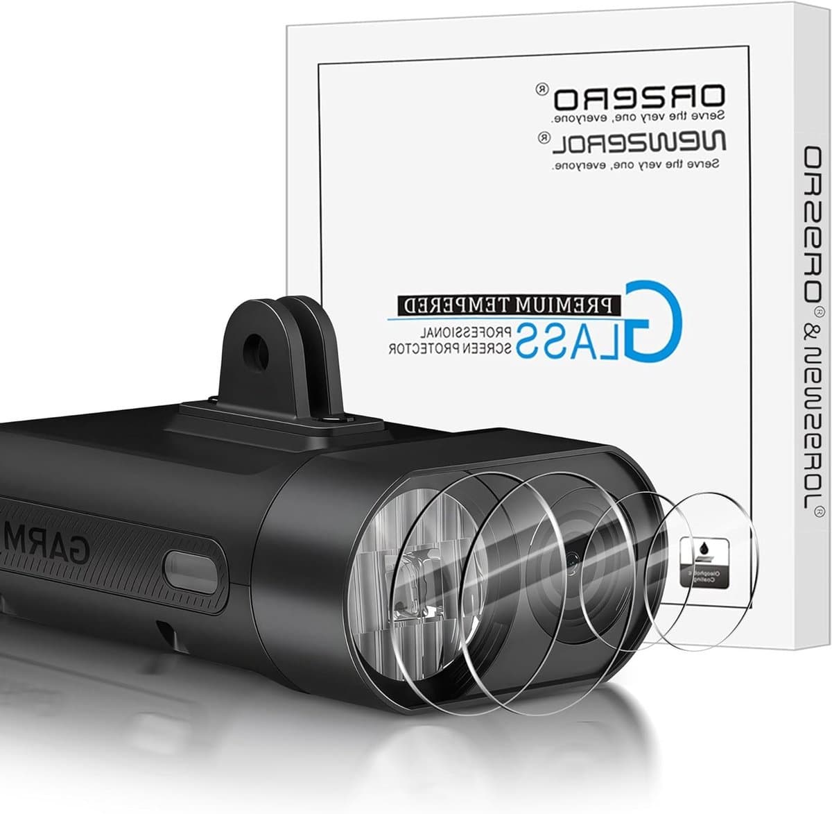 2-Pack Koplampbeschermer en 2-Pack Lensbeschermer voor Garmin Varia Vue, Krasbestendig, 9H Hardheid, Hoogwaardige Geharde Glazen Bescherming