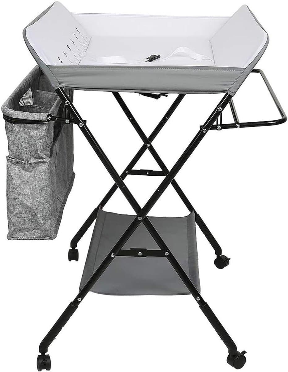 Opvouwbare Luiertafel - Baby Commode Bad - Baby Verzorging - In Hoogte Verstelbaar - 80 x 63 x 93-99 cm