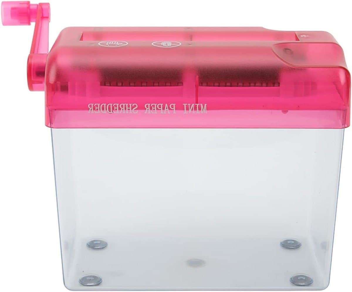 Mini Papierversnipperaar - Handmatige Versnipperaar - Documenten Verwerken - Compacte Structuur - 19 x 16 x 10 cm - Wit