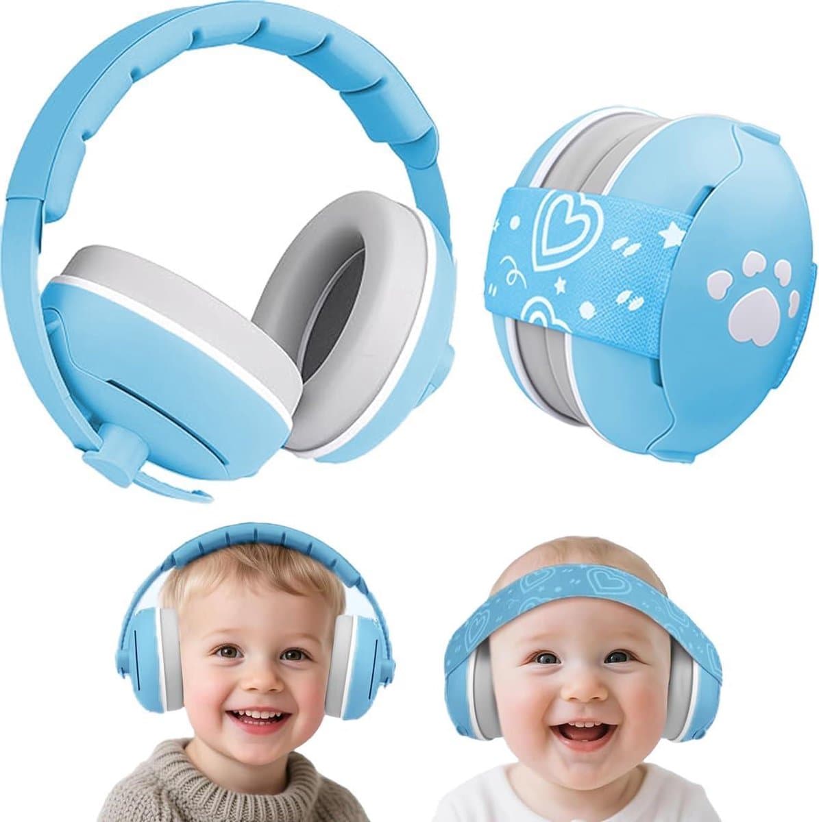 Baby gehoorbescherming - Kinderkoptelefoon ruisonderdrukking - Veilige Oortjes Beschermen - 2-in-1 ontwerp - Tot 48 maanden - Hartvormig