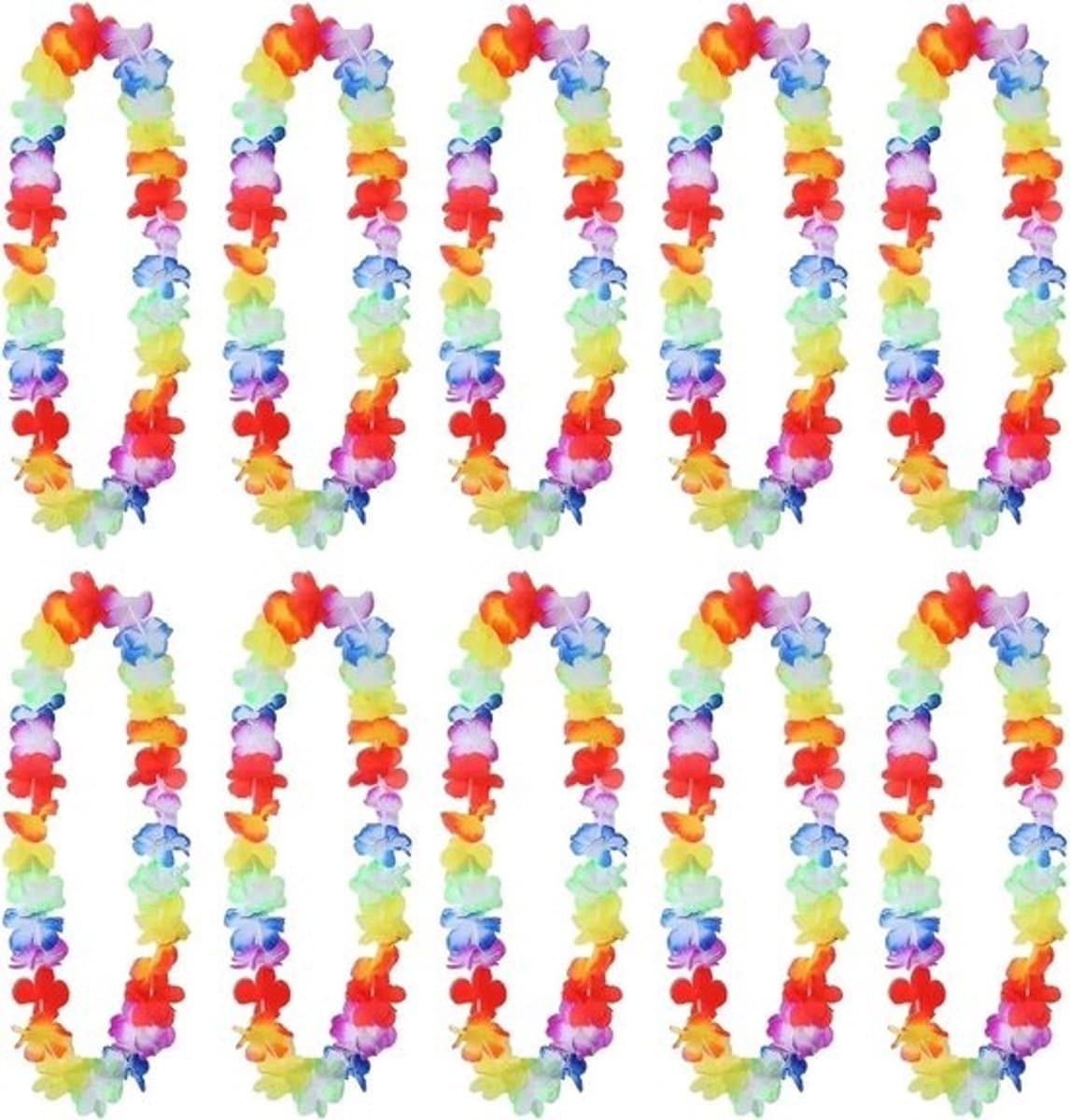 Bloemenkettingen Set - Hawaii Slingers - Feestdecoratie - Levendige Kleuren - 24 Stuks - Multicolor