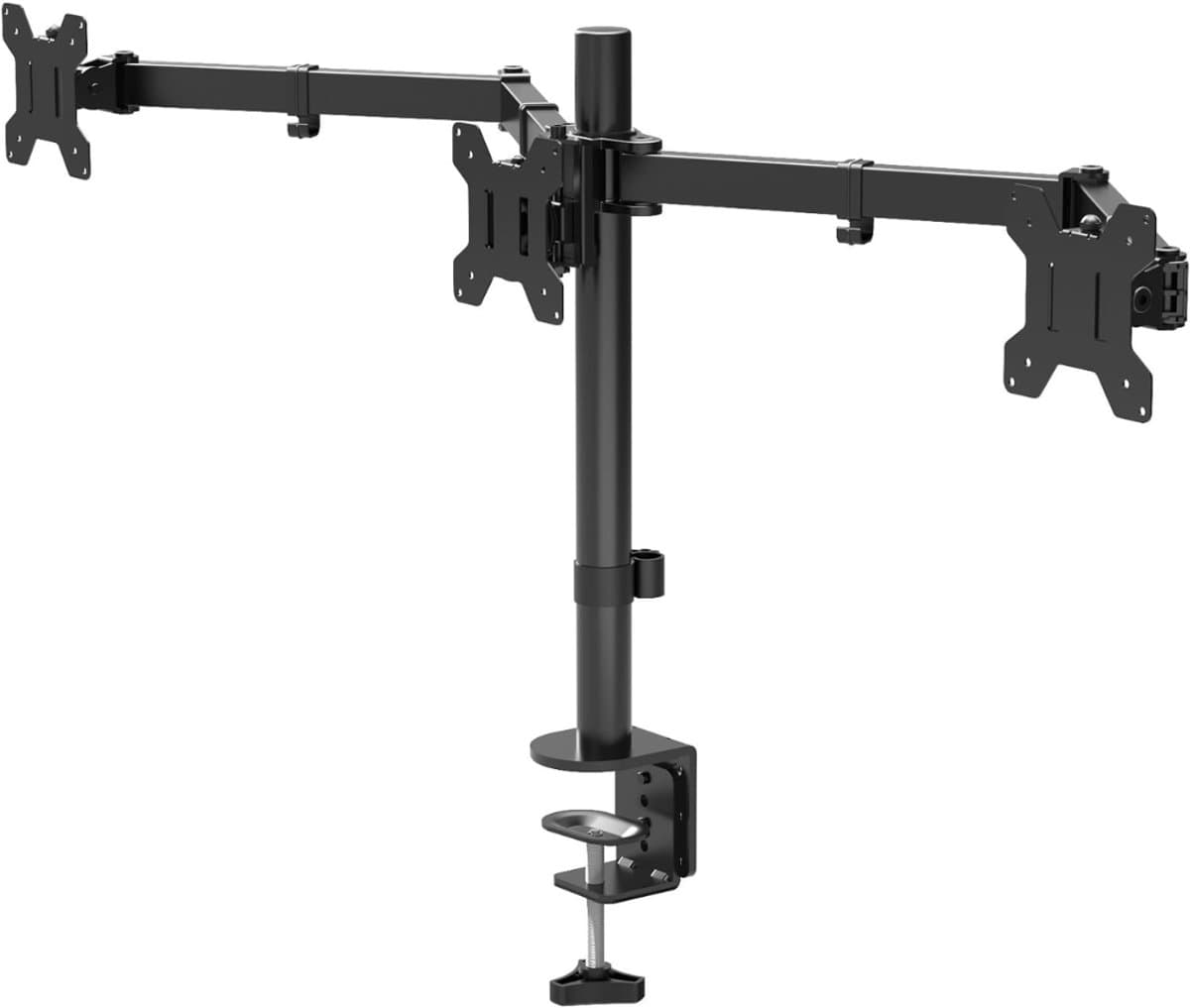 QORA® Monitor Arm 3 Schermen - Monitor Arm - Zwart - 122cm x 8cm x 46cm