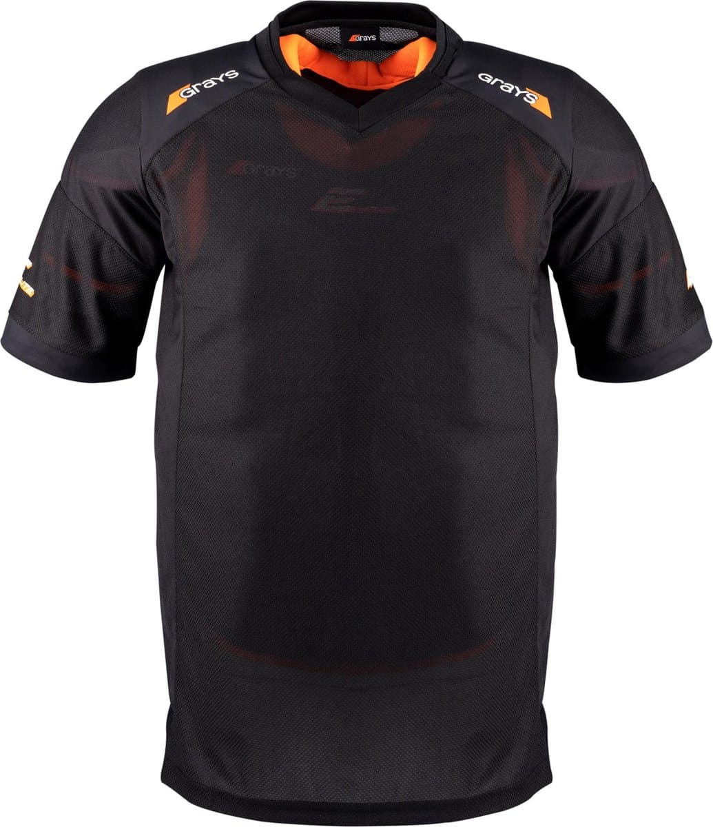 Grays hockey keeper kit Short Sleeve Smock Snr Zwart - maat 2XL