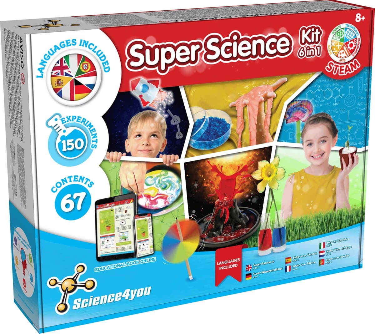 Science4you - Super Science Kit - 6 in 1 - Experimenteerset