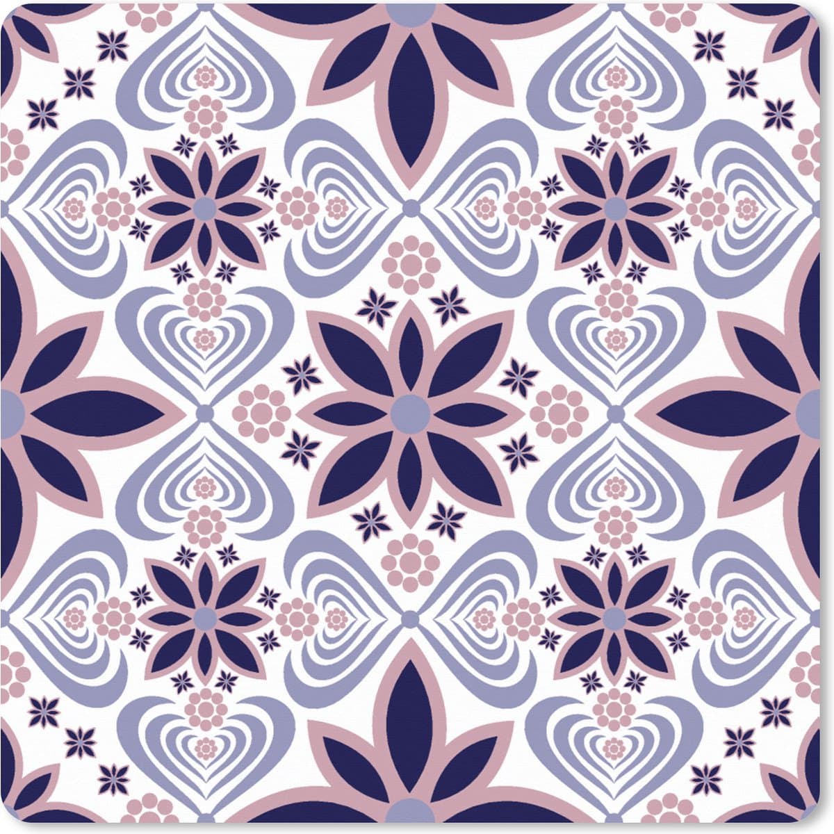 Muismat XXL 60x60 cm - Bureau onderlegger - Bureau mat Bloemen - Luxe - Design - Bureaumat - Gaming mousepad xl - Bureaulegger groot - Computer deskmat