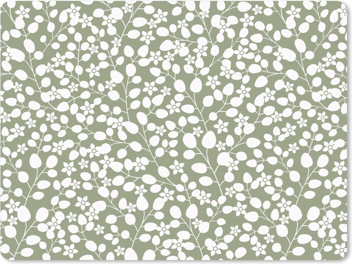 Muismat XXL 80x60 cm - Bureau onderlegger - Bureau mat Bloemen - Patronen - Planten - Bureaumat - Gaming mousepad xl - Bureaulegger groot - Computer deskmat