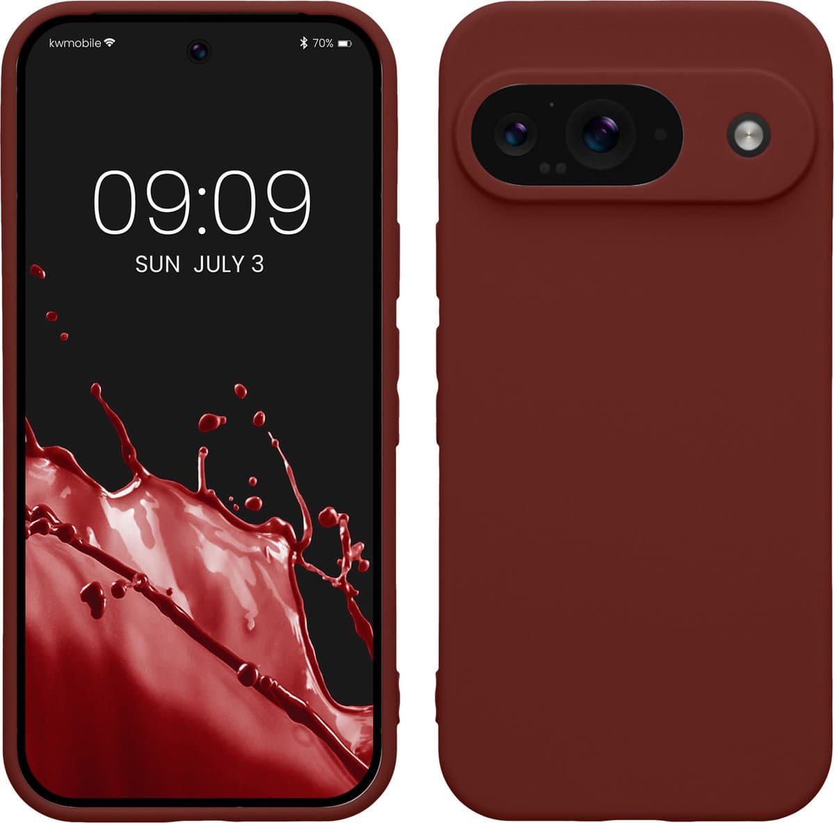 kwmobile telefoonhoesje geschikt voor Google Pixel 9 - Hoesje voor smartphone - Precisie camera uitsnede - In wijnrood