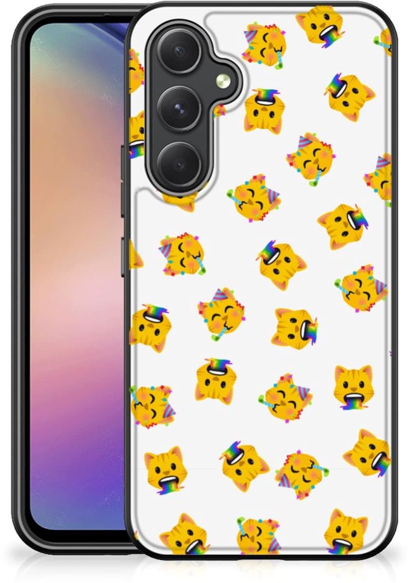 Back Case voor Samsung Galaxy A54 Katten Emojis