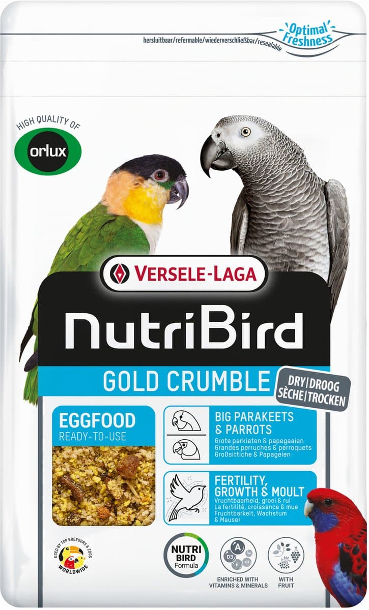 Versele-Laga Nutribird Gold Crumble Grote Parkieten En Papegaaien - Vogelvoer - 800 g