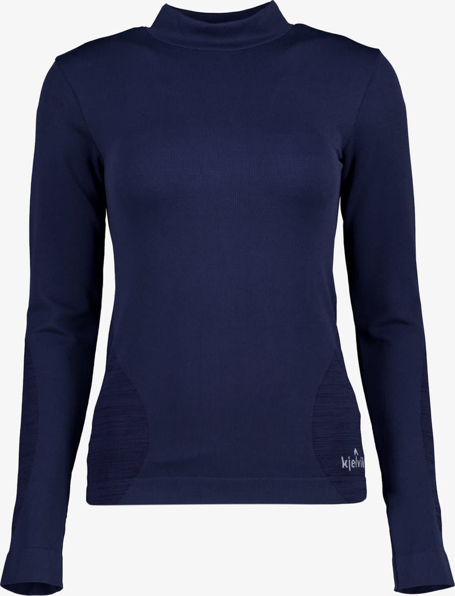 Kjelvik dames thermoshirt met lange mouwen blauw - Maat L