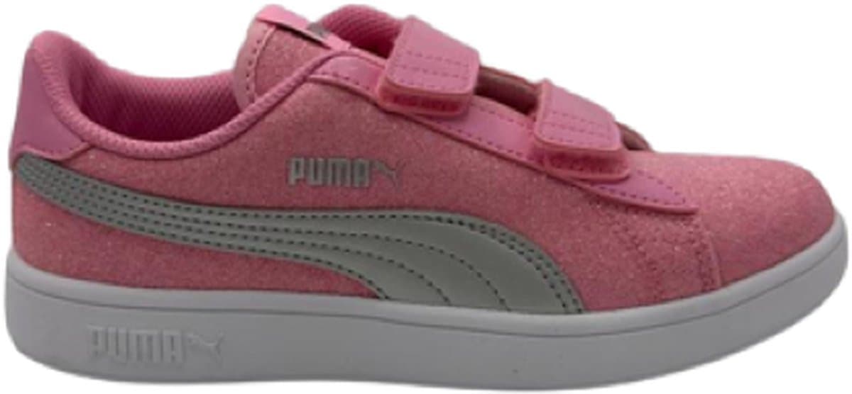 Puma - Smash V2 Glitz GlamV (PS) - Sneakers - Kinderen - Roze/Wit