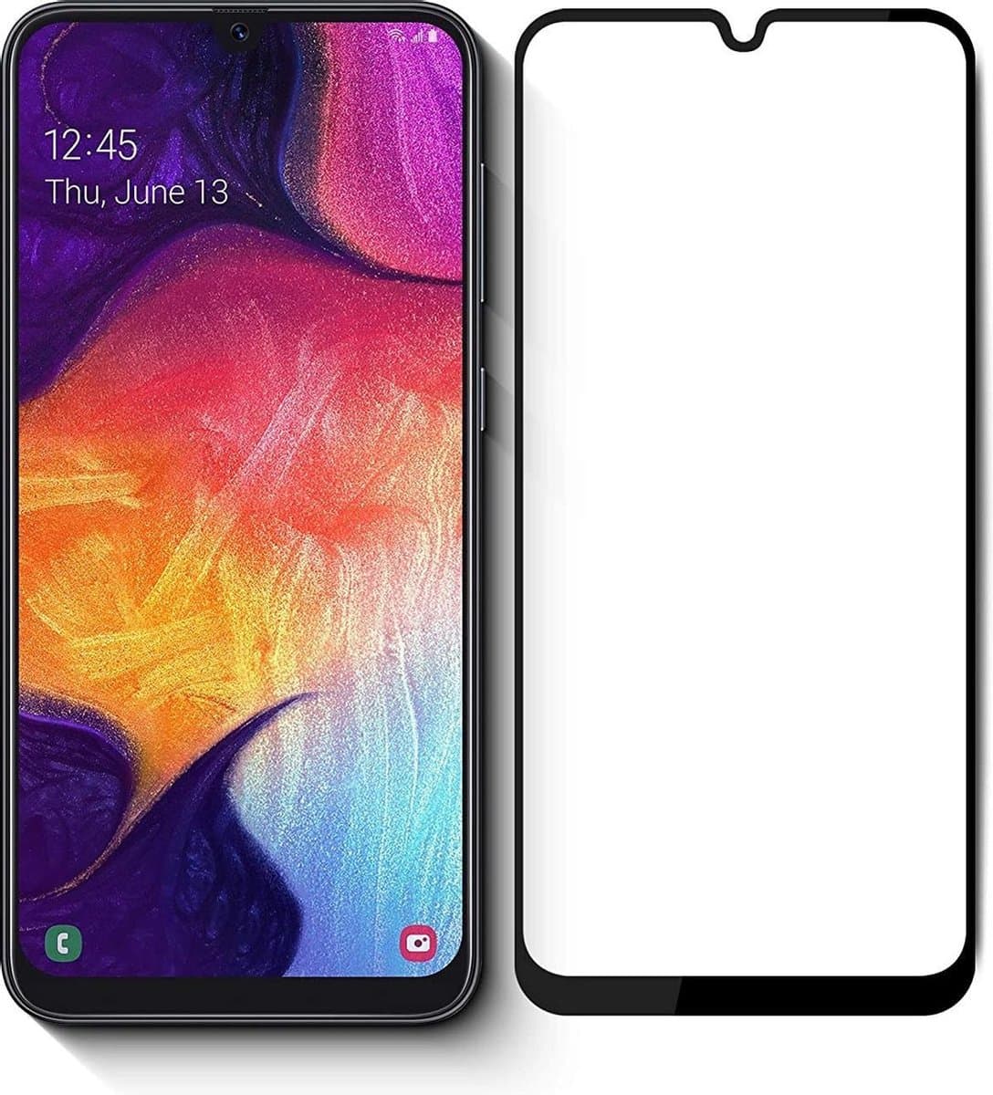BixB Samsung Galaxy A8 2018 Screenprotector Glas - Full Screenprotector