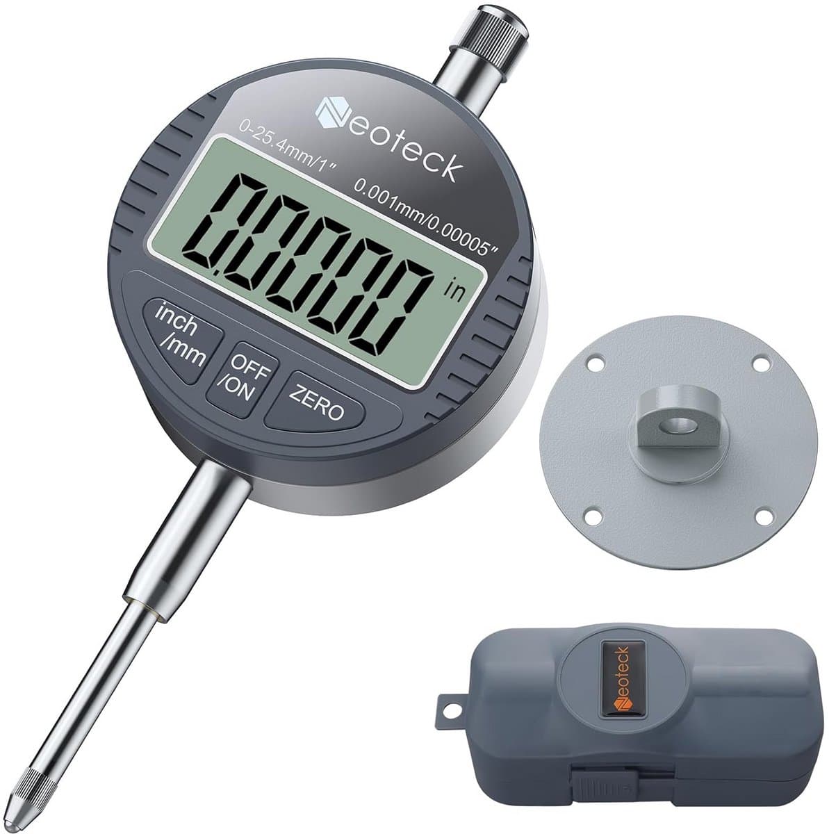 Digitale Meetklok 0,001 mm Precisie Indicator - Meetbereik 25,4 mm voor Werkplaats en 3D-Printer