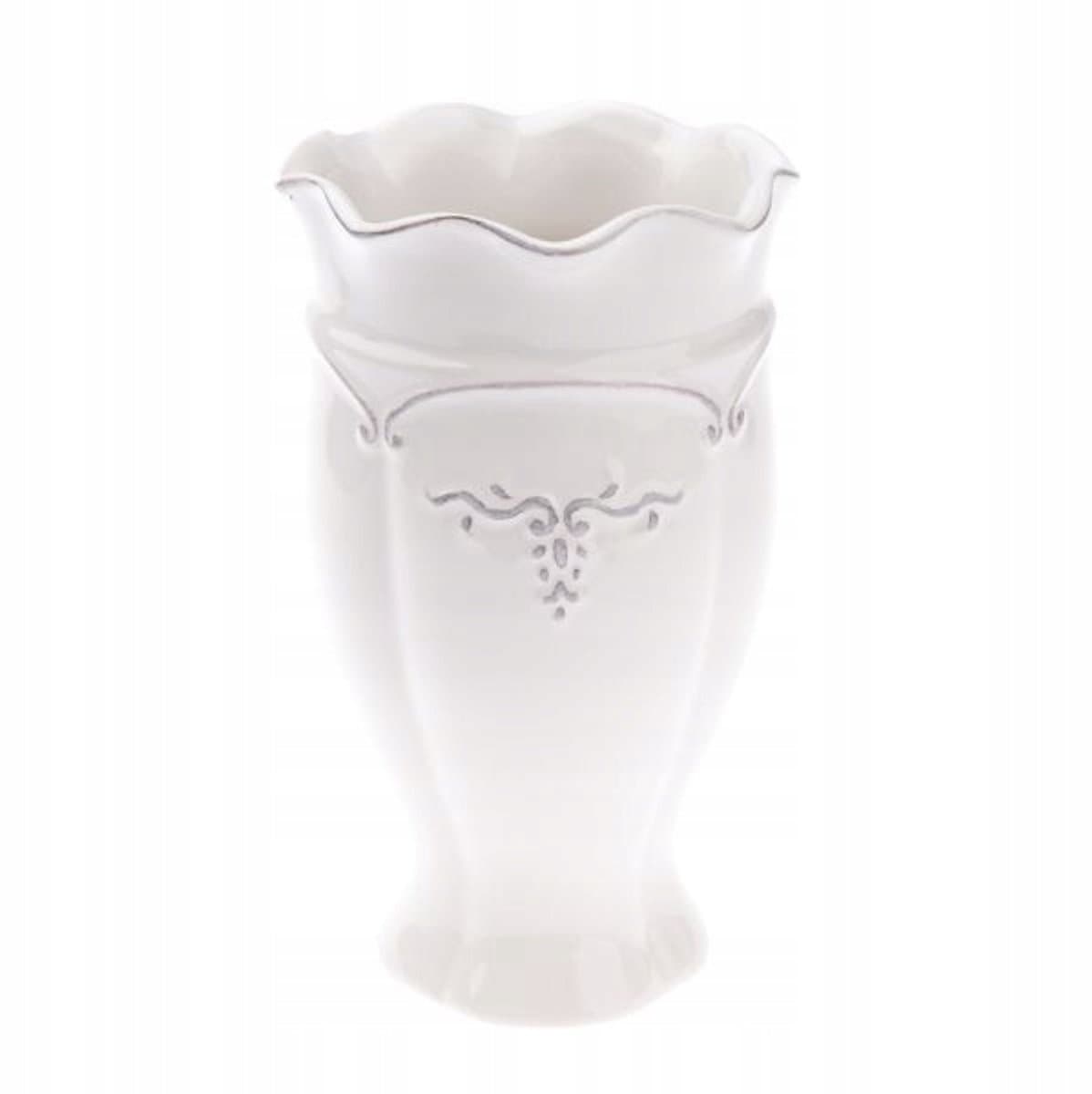 Wit Wase Keramiek, Landelijk Stijl, 22 cm Hoog