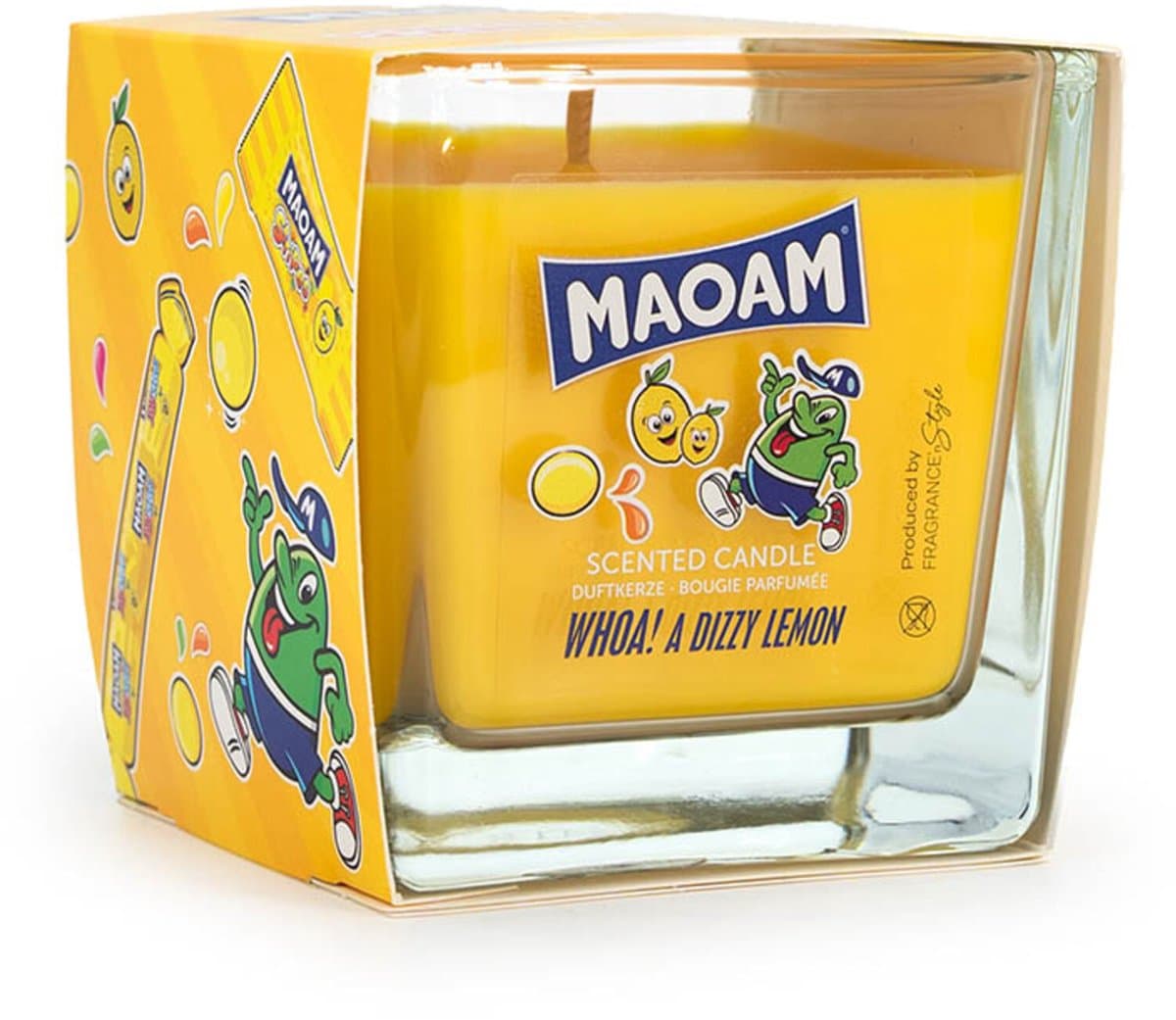 Maoam geurkaars - citroengeur - Dizzy Lemon