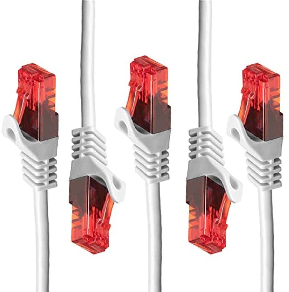 5-pack 1,5 meter Gigabit netwerkkabel - Ethernet LAN patchkabel - CAT.5e, compatibel met CAT.6, CAT.6a, CAT.7