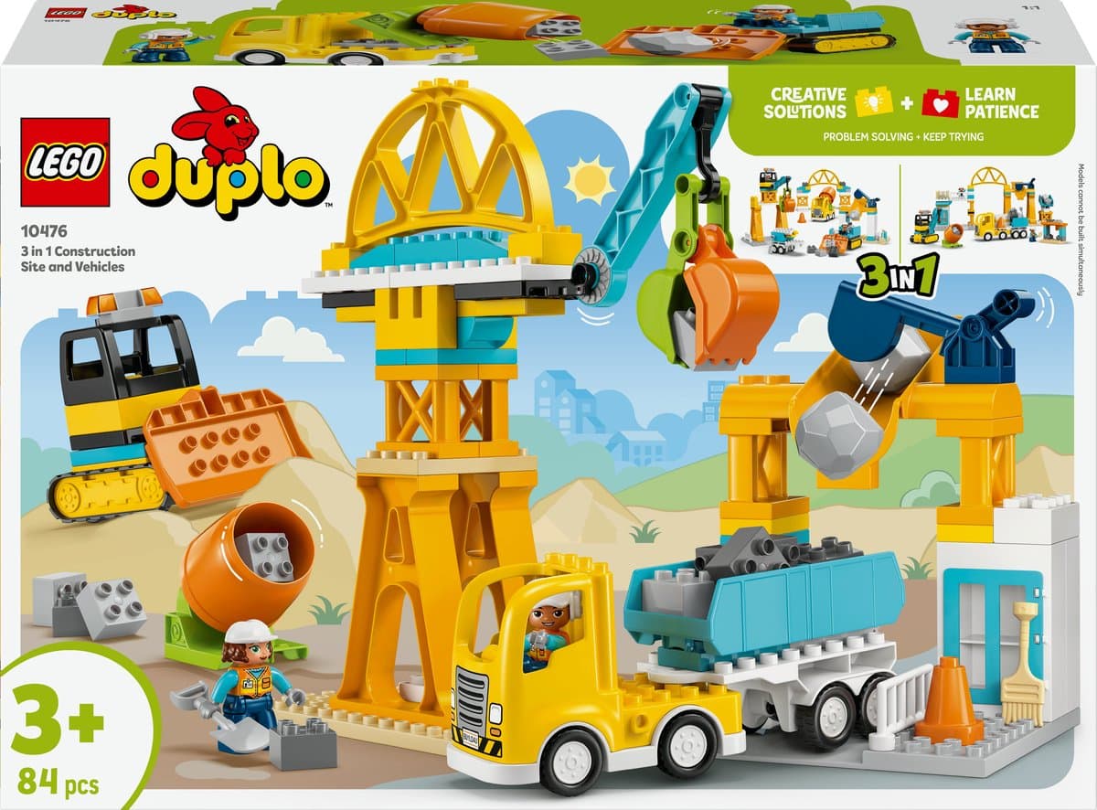 LEGO DUPLO Town 10476 3-in-1 bouwplaats en voertuigen