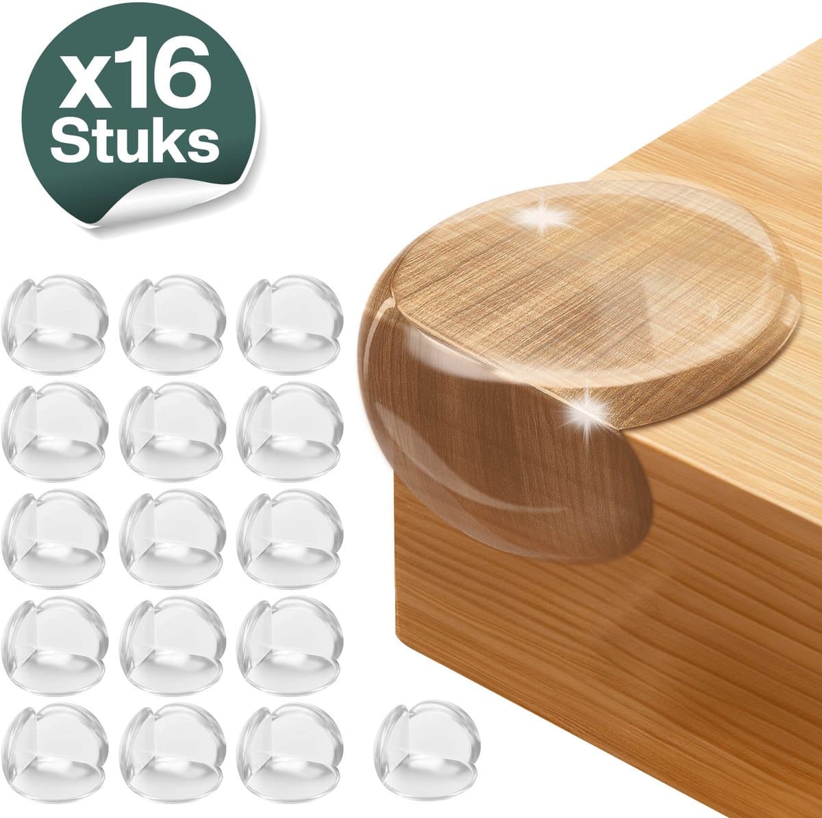 Narlix® Premium Hoekbeschermers baby - 16 stuks Hoekbeschermers baby - Tafelhoek beschermers - Hoekbeschermer tafel - Transparant
