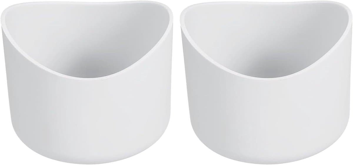 Cosensi - Siliconen Beschermhoesjes 6 cm (2 stuks) voor 30 - 6 ml flessen - Antislip Flessenbodem Cover - Wit - Accessoires voor Onregelmatig Gevormde Kopjes