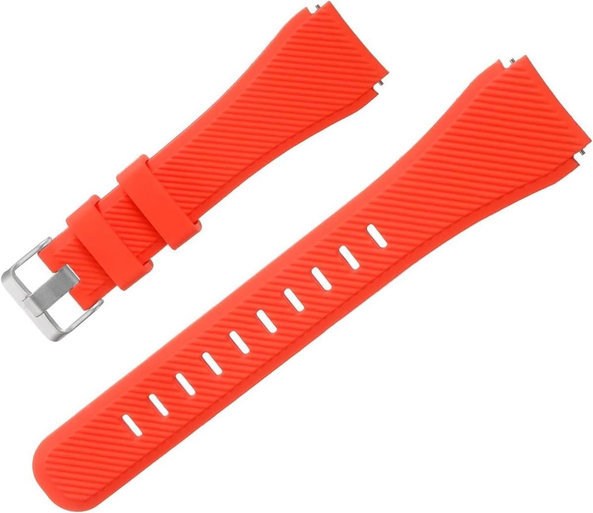Cosensi - Rubberen horlogeband, 20 mm breed, siliconen armband design, waterdicht, reserveband voor smartwatch, heren en dames, donkeroranje.