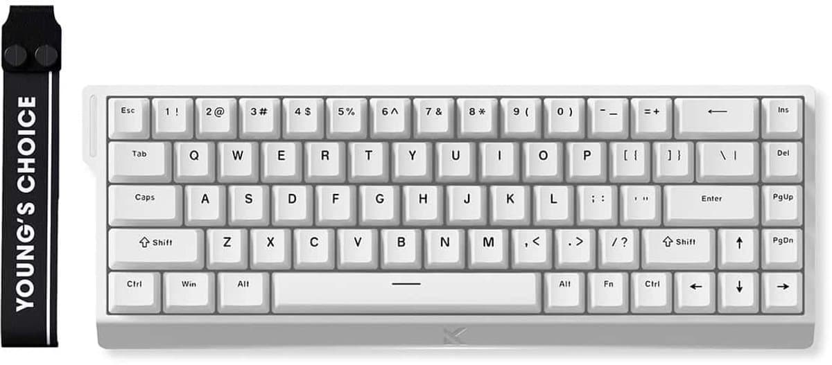 MCHOSE Ace68 E-sport - Wit 65% Hall Effect Uranus Magnetische Switch 8K Hz RGB Hotswap Mechanisch Gaming Toetsenbord (MC-Ace68-14)