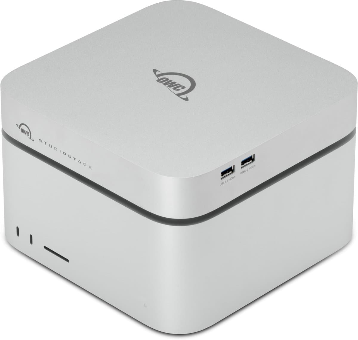 OWC StudioStack Thunderbolt 5 - Stapelbaar Docking Station - 3x Thunderbolt 5 & 3x USB-A - Zilver