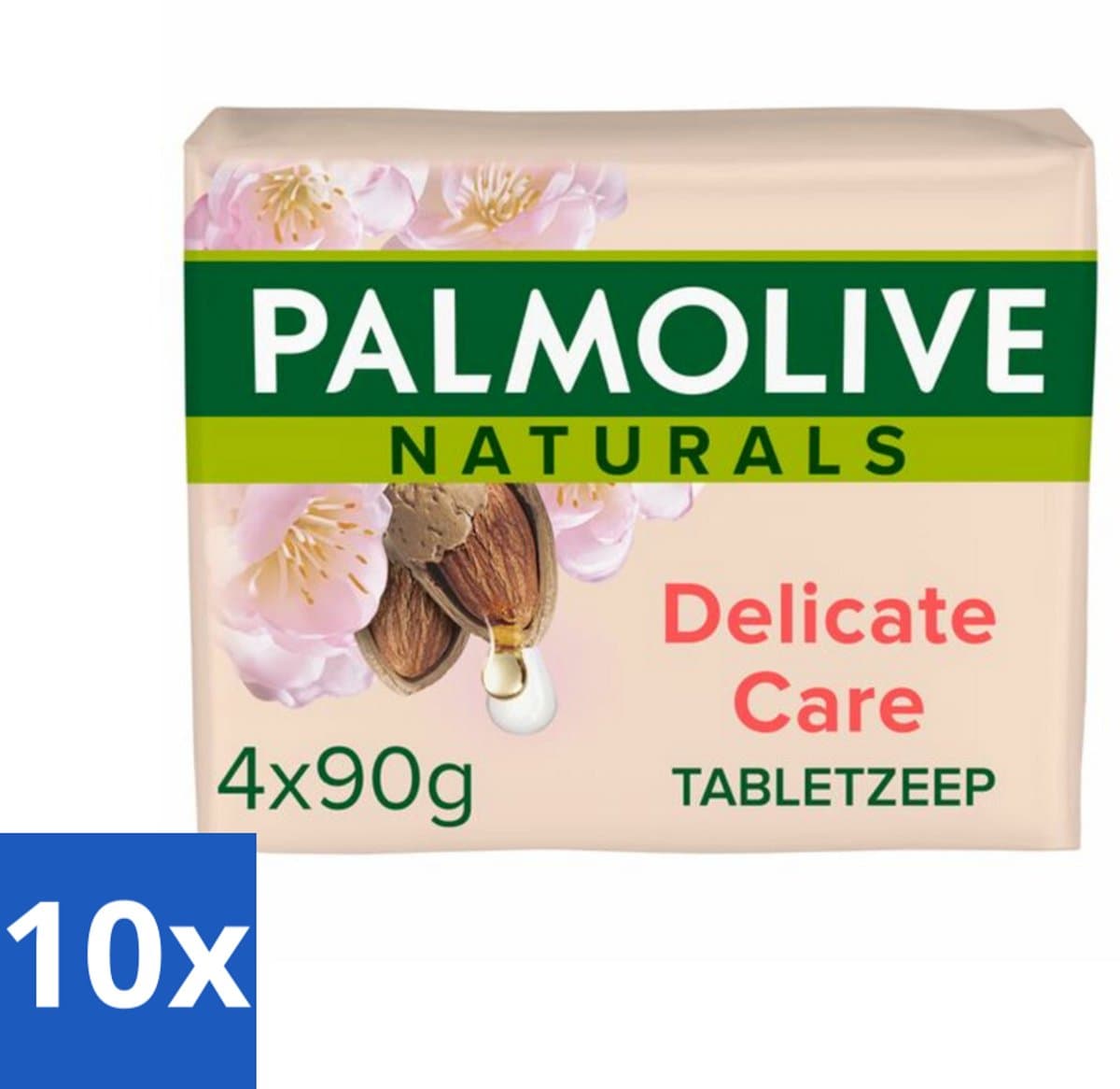 Palmolive Naturals - Tabletzeep - Delicate Care - 4 Zeeptabletten - Bulkverpakking - 10 stuks