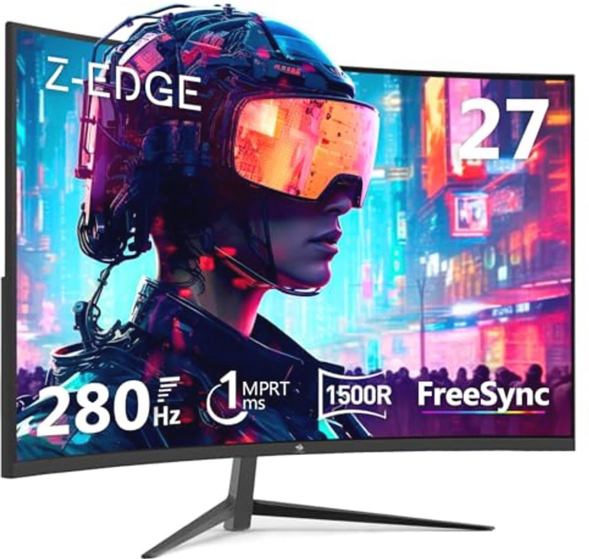 Gebogen 27'' Gaming Monitor 280 Hz, 1ms MPRT, FHD, FreeSync, Verstelbare Kanteling, 1500R VA