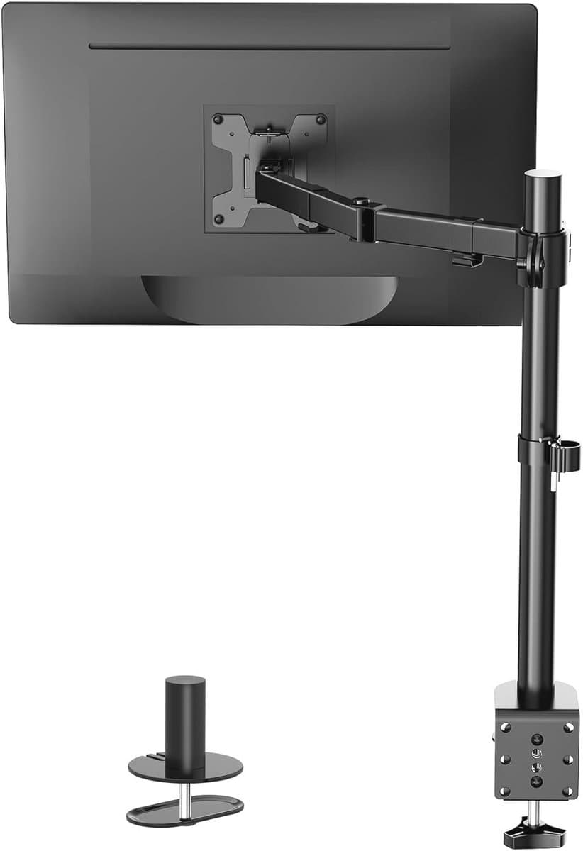 Verstelbare Monitorarm voor Schermen tot 27 Inch - Zwart - VESA Compatibel