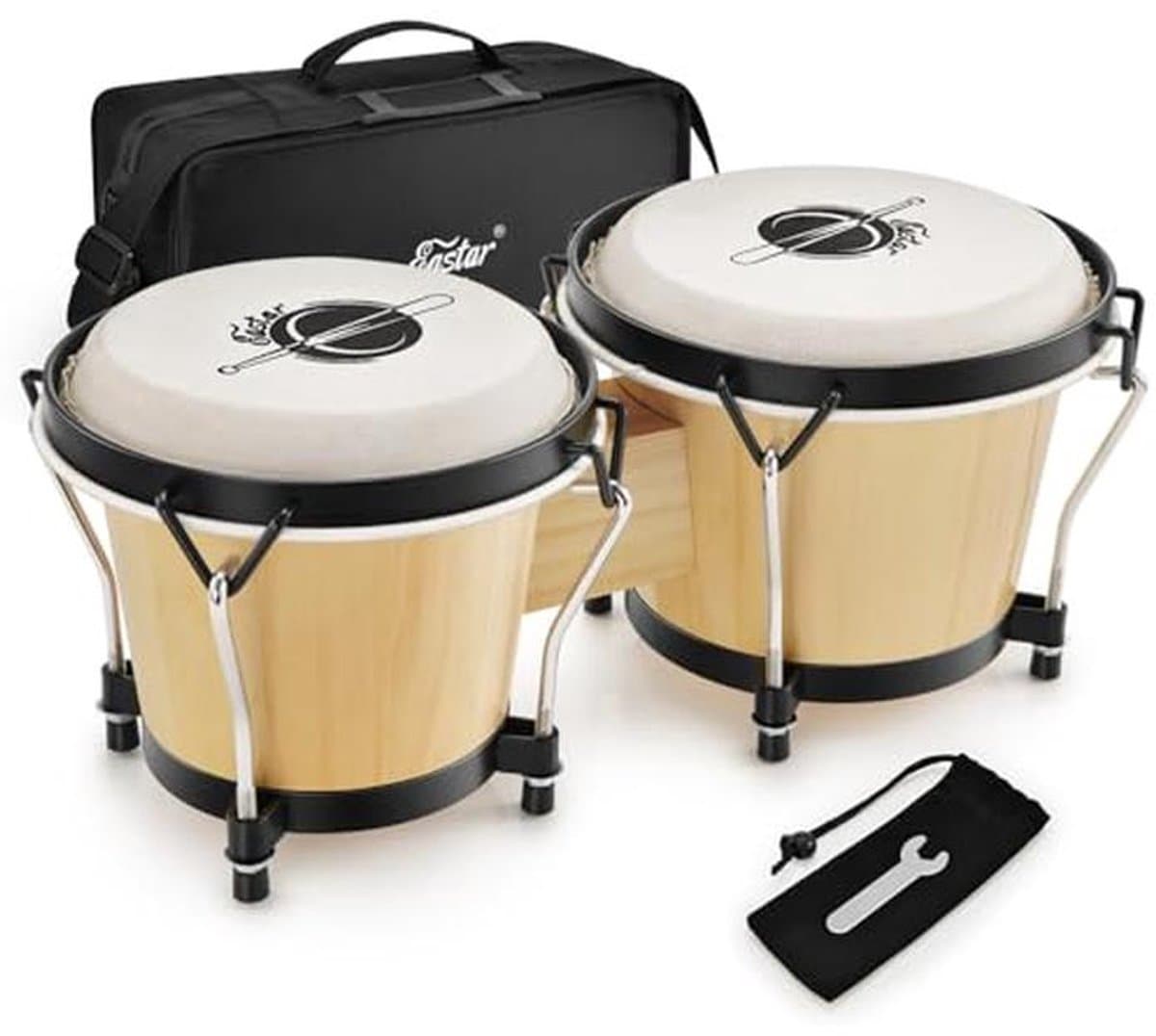Houten Bongo Drum 6+7 - Helder Geluid en Duurzaam