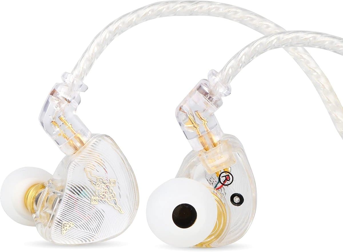 Tangzu Wan’er SG - In-Ear Monitors - IEM - 10mm Dynamische Driver - Audiofiele Oordoppen - Verwisselbare Kabel - Comfortabele Pasvorm - Wit