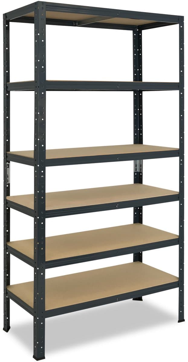 Shelfplaza HOME metalen stellingkast - 180x110x23 cm - antraciet - 6 planken