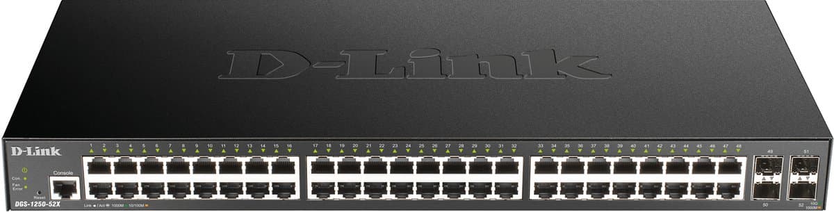 D-Link DGS-1250-52X Smart Managed Switch [48x Gigabit Ethernet, 4x 10 Gbit/s SFP+]