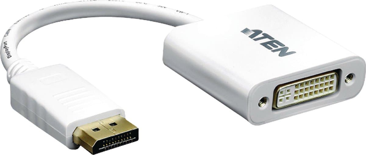 Aten VC965-AT Displayport Kabel Displayport Male - Dvi-d 24+1-pins Male 0.15 M Wit