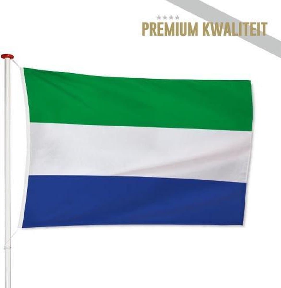 Sierra Leoonse Vlag Sierra Leone 150x225cm - Kwaliteitsvlag - Geschikt voor buiten