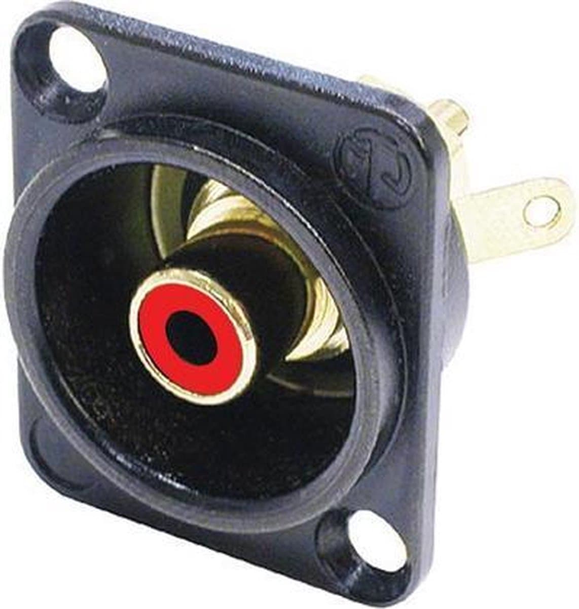 Neutrik Cinchbus 3 X 2,9 Cm Staal/chroom Zwart/goud/rood