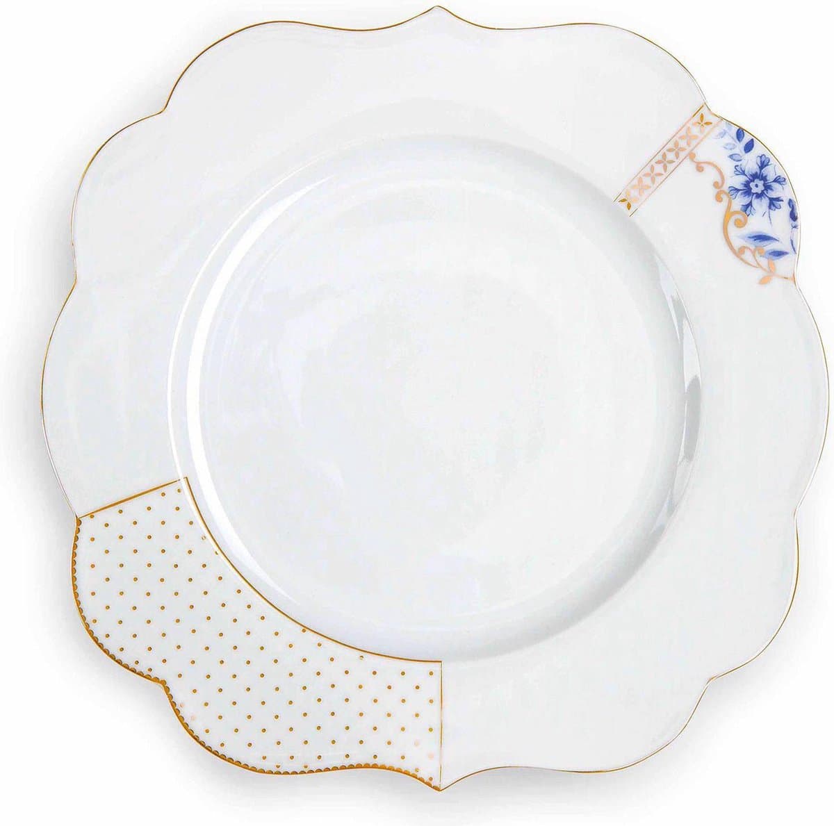 Pip Studio set 6 borden 'Royal White' 28cm