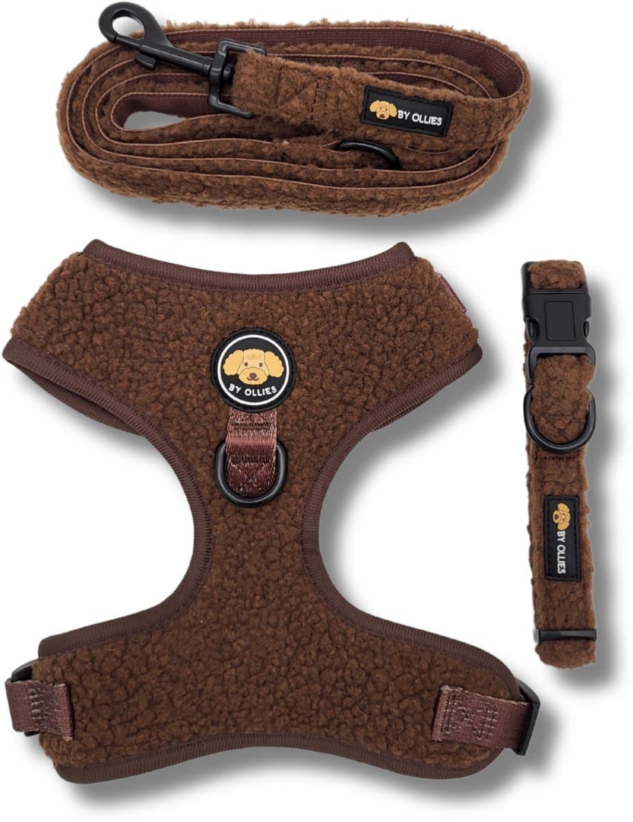 By Ollies Wandelset honden - Teddy Chocolate - Maat S - Wandelen